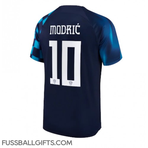 Kroatien Luka Modric #10 Fußballbekleidung Auswärtstrikot WM 2022 Kurzarm